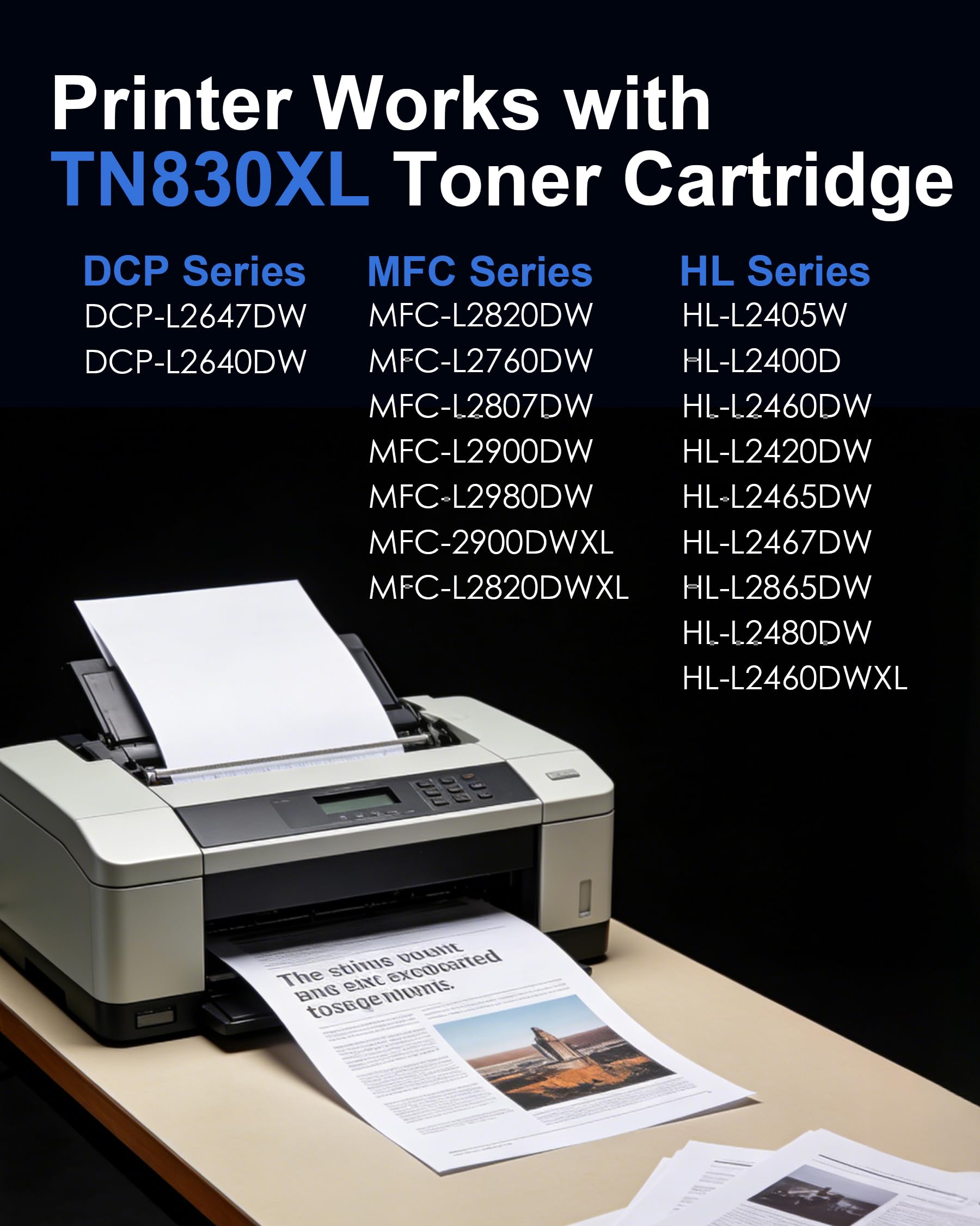 Amazon.com: TN830XL High Yield Toner Cartridge 2-Pack Replacement